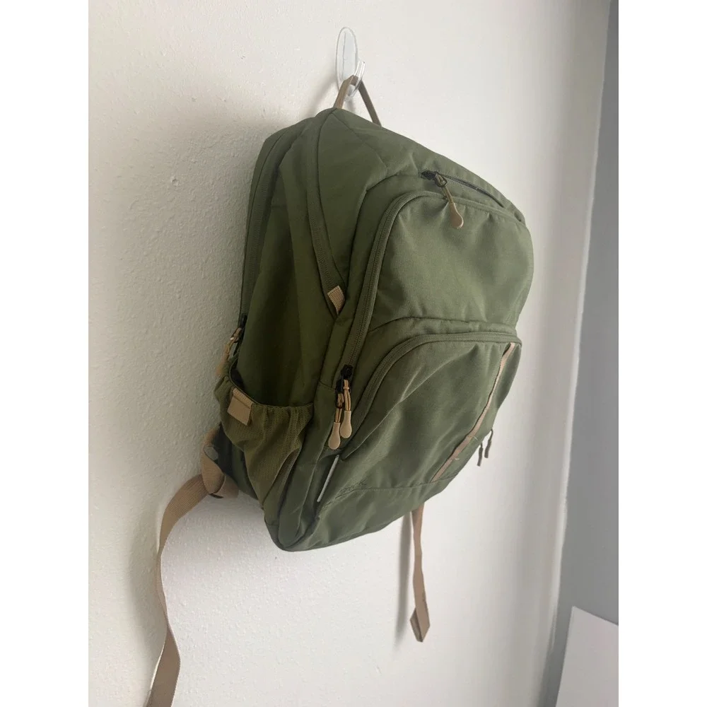 Embark Olive Green Ripstop Laptop Backpack Multi-Pocket Travel School Bag Mens